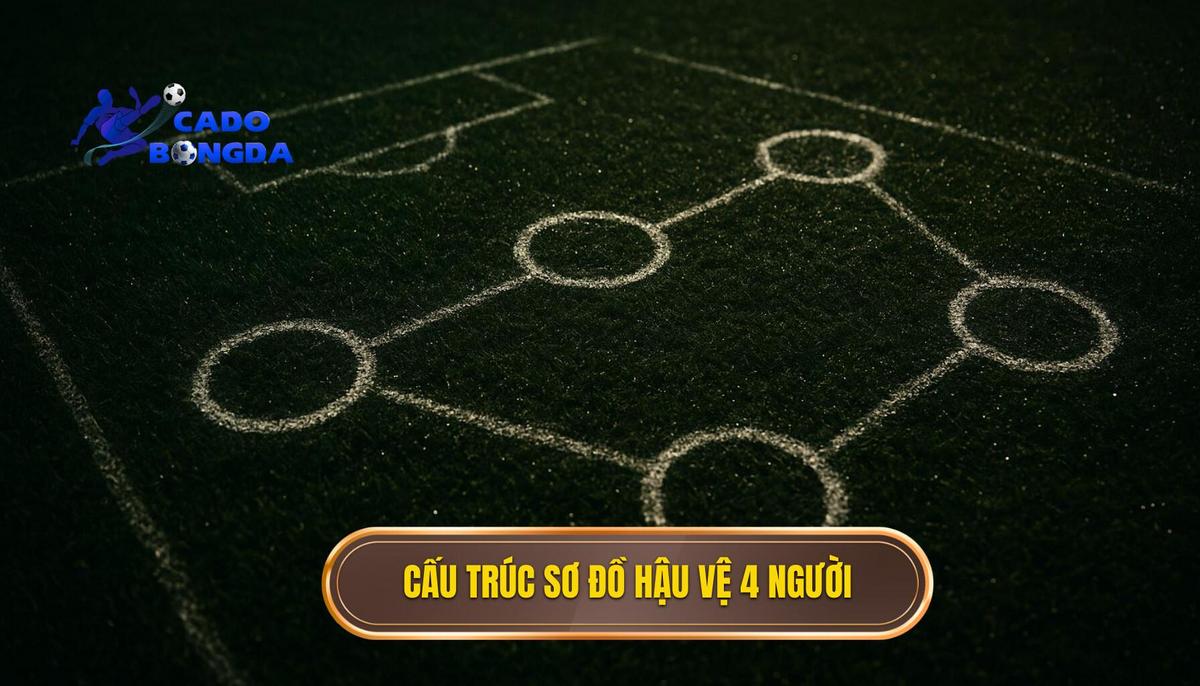 Bản chất và cấu trúc vận hành của sơ đồ hậu vệ 4 người