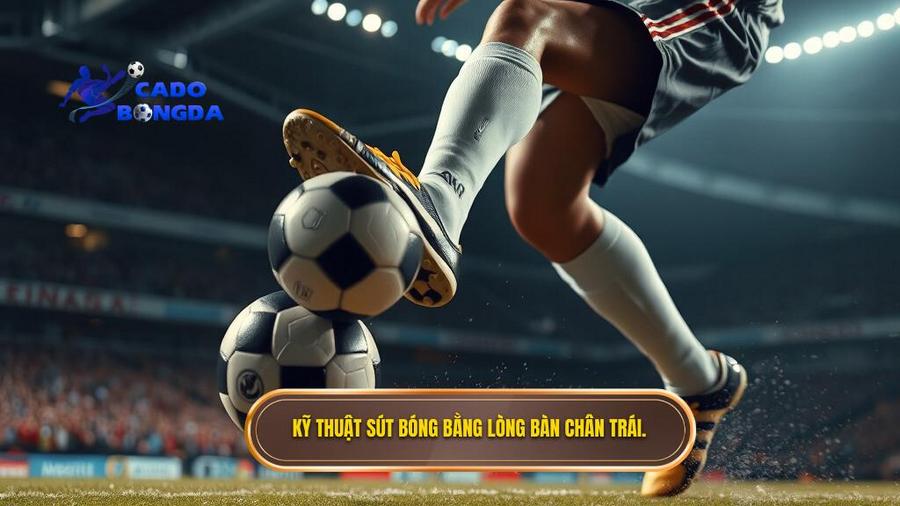 1. Kỹ thuật sút bóng bằng lòng bàn chân trái.