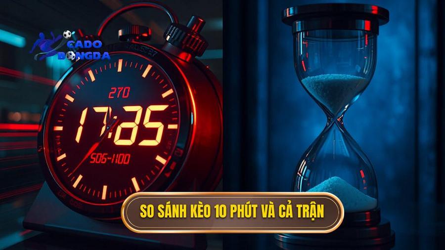 3. So sánh kèo 10 phút và cả trận